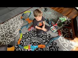 Pokemon & Thomas Scores on a Rainy Yard Sale Day