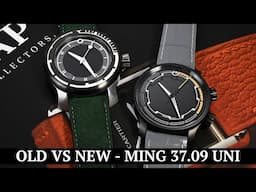 MING's latest diver compared with their first - MING 37.09 Uni vs MING 18.01 h41