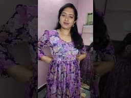 అందమైన floral dressesలో సన్నగా కనిపించండి @350/- #floralgown #flipkart #flipkarthaul