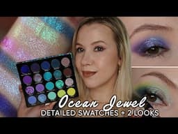 Bella Beaute Bar Ocean Jewel Palette | Detailed swatches and 2 looks
