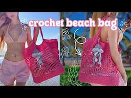 Crochet bag tutorial / beach bag 🌊💖 beginner friendly