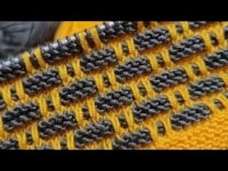 Very Easy  Two colour Knitting design for Sweater , Jacket , Cardigan.