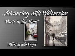 Watercolor Study - Rain Falls in Paris