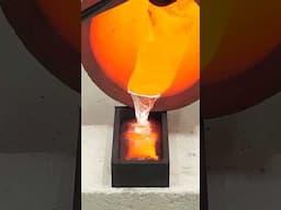 Melting soda cans into a metal bar