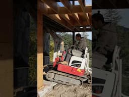 the full story of driving an excavator through our home