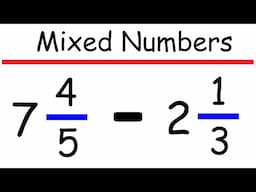 Subtracting Mixed Numbers with Unlike Denominators