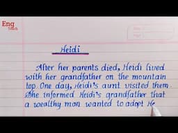 Moral story: Heidi | Moral story writing | Story Writing | English story | handwriting | Eng Teach