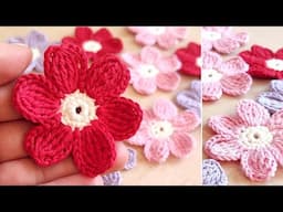 Crochet flower tutorial VERY EASY