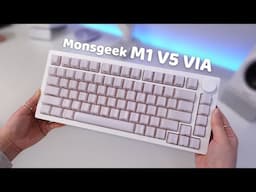 typing on a cloud ☁️ | Akko Rosewood | Akko Stellar Rose | Monsgeek M1 V5 VIA | Unboxing & Modding