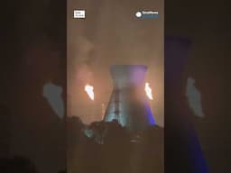 Footage shows plumes of smoke rising next to a refinery plant in #Haifa | #shorts #iran #israel