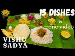 15 തരം വിഭവങ്ങളുമായി ഒരു കൊച്ചു സദ്യ എങ്ങനെ ഉണ്ടാക്കാം | Vishu Sadya with 15 Dishes | Vishu Special