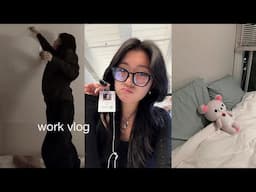 work vlog: my first day, marketing internship, room makeover & tour