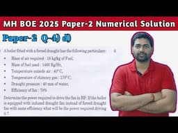 Maharastra BOE 2025 | BOE Numerical Solution | MH BOE Paper 2 Numerical Solution |