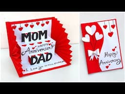 Happy Anniversary Pop up card 2025 / Anniversary card idea for mom and dad / Anniversary card making