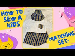 How To Sew A Kids Pocket Shirt Tutorial | DIY Matching Outfit!!!