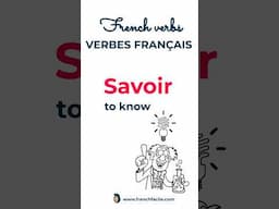 French verb SAVOIR