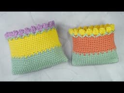 CESTA TIPO SACO TEJIDA A CROCHET  PASO A PASO