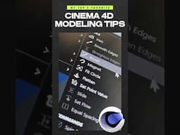 My 5 Favorite #Cinema4D Modeling Tips