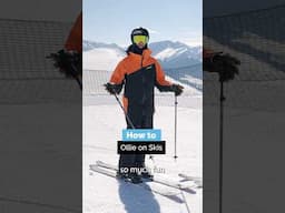How to Ollie on Skis 🤔⛷️ #skiing #shorts