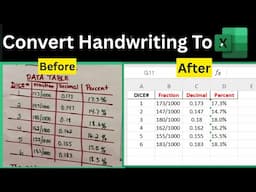 How to Convert Handwriting into Excel Sheet | step by step Guide