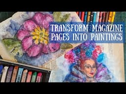 Transform Magazine Pages & Coffee Table Books into Paintings for Journal Pages