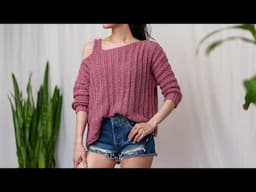 How to Crochet Off the Shoulder Top w. Straps | Pattern & Tutorial DIY