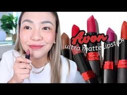 AVON ULTRA MATTE LIPSTICKS!! SWATCHFEST NG LAHAT NG SHADES!
