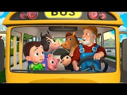 Wheels On The Bus | Farm Animals 🐷🐮🐑🐴 +More Lalafun Nursery Rhymes & Kids Songs