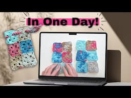 Step by Step tutorial making a Super Cute Granny Square Soap Sack!