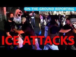 ICE Cops ATTACK Protesters After Detainees ESCAPE Newark ICE Prison