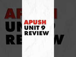 ONE MINUTE Review #apush Unit 9