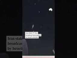 SHOCK moment Iran state TV broadcast interrupted by Israeli airstrike