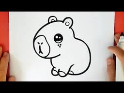HOW TO DRAW A CUTE CAPYBARA