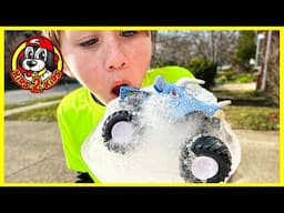 Kids Pretend 🥶 MONSTER TRUCK DINOSAUR ICE EGGS + FROZEN BUG HUNT! COMPILATION