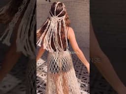 Macrame Veil 🤍 Tutorial on my channel #macrame #diy #macrametutorial #macrameaccessories #texsense