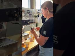Bree making a midweek takeaway coffee in the espresso. How nice is the autumn sunlight 👌🏻 #coffee