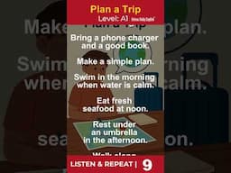 English listening: Plan a Trip  #englishlistening #englishspeaking