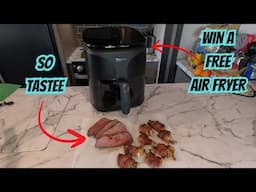 TRI TIP AND BACON WRAPPED PRAWNS - TASTEE AIR FRYER - FULLTIME RV LIVING - HOMESTEAD - WIN AIR FRYER