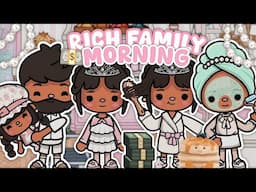 🤑 RICH FAMILY MORNING ROUTINE 🍳☕️ || toca boca life world FAMILY ROLEPLAY *with voice* 🗣️