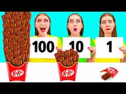 100 Layers of Food Challenge | Funny Kitchen Hacks by PaRaRa Challenge