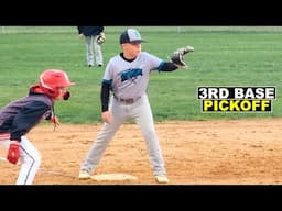 3RD BASE PICKOFF MOVE AND DEFENSIVE MVP AT BASEBALL GAMES! ⚾️