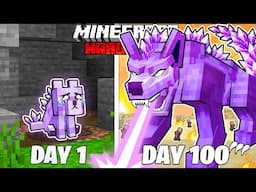 I Survived 100 Days as an AMETHYST WOLF in HARDCORE Minecraft