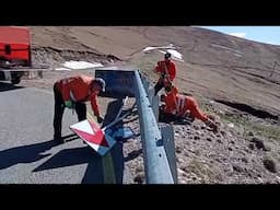 Se montează indicatoarele rutiere pe Transalpina
