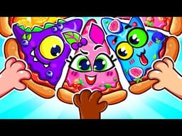 Pizza Party Song 😜🍕🌈 Pink vs Black Pizza || Kids Songs