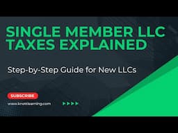 Single Member LLC Taxes Explained Simply!