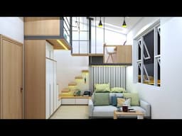 MAXIMIZING SPACE IN A TINY APARTMENT 225sqft | 21sqm MICRO APARTMENT TOUR  | NEVER  TOO SMALL