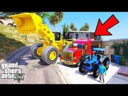 Franklin and Shinchan Collecting Heavy Vehicle & Trucks Help of Lester in GTA V