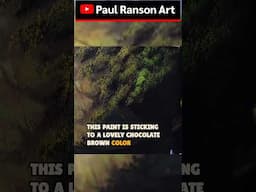 Painting Trees with Beautiful Colors - Bob Ross Style #shorts
