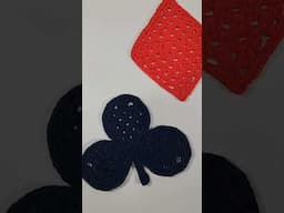 The set is complete! ♣️The Heart, Diamond, Spade, and Club crochet patterns and their tutorials!