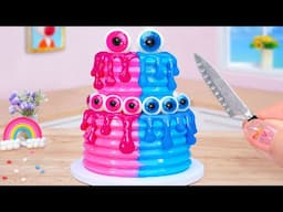 Pink Vs Blue Cake Challenge💗 Amazing Miniature Eyeball Jelly Cake Decorating Ideas ✨